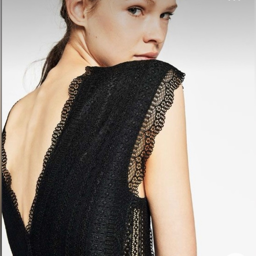 Zara Elegant Black Lace bodysuit